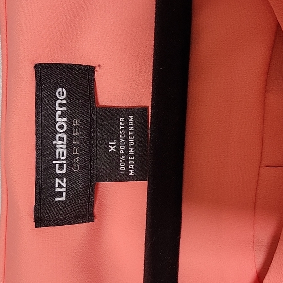 Liz Claiborne Career Coral Shell Top XL - Picture 3 of 6